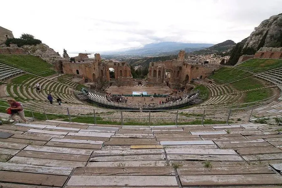 Das antike Theater von Taormina auf Sizilien