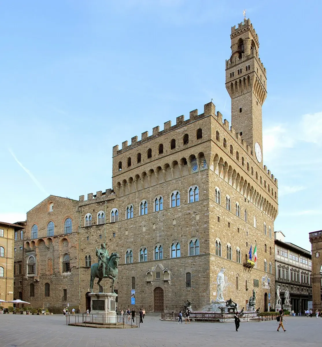 Der Palazzo Vecchio an der Piazza della Signoria in Florenz