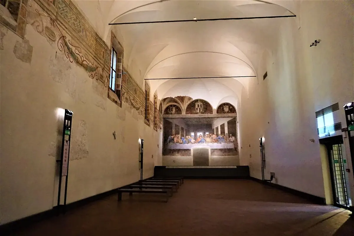 Der Speisesaal von Santa Maria delle Grazie mit Leonardos Letztem Abendmahl