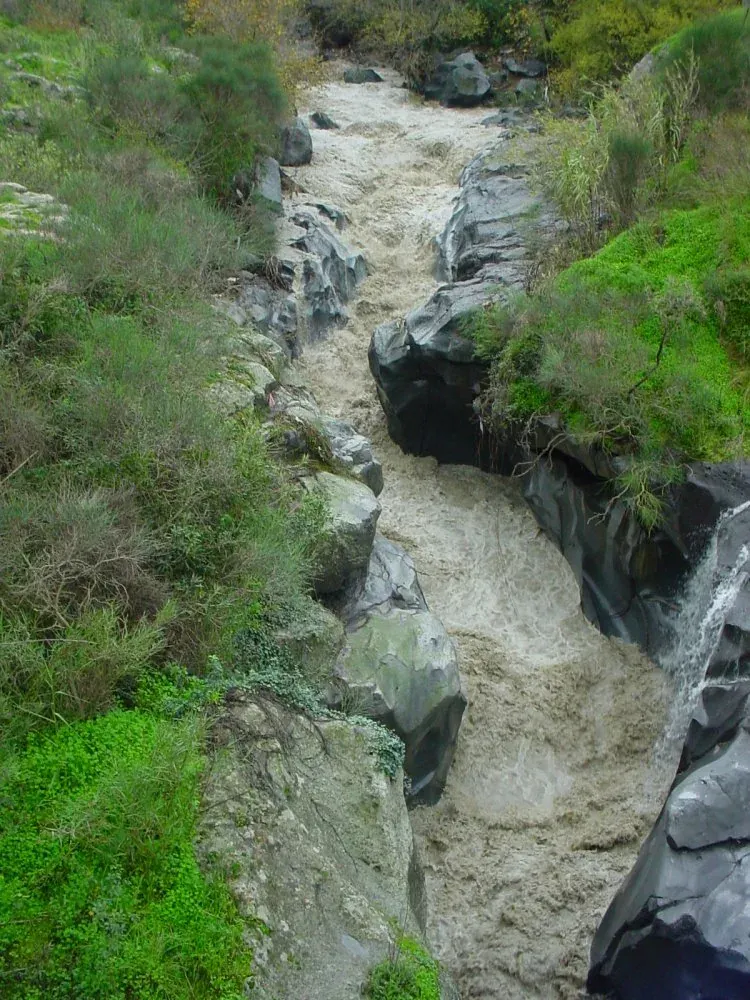 Die Alcantara-Schlucht auf Sizilien