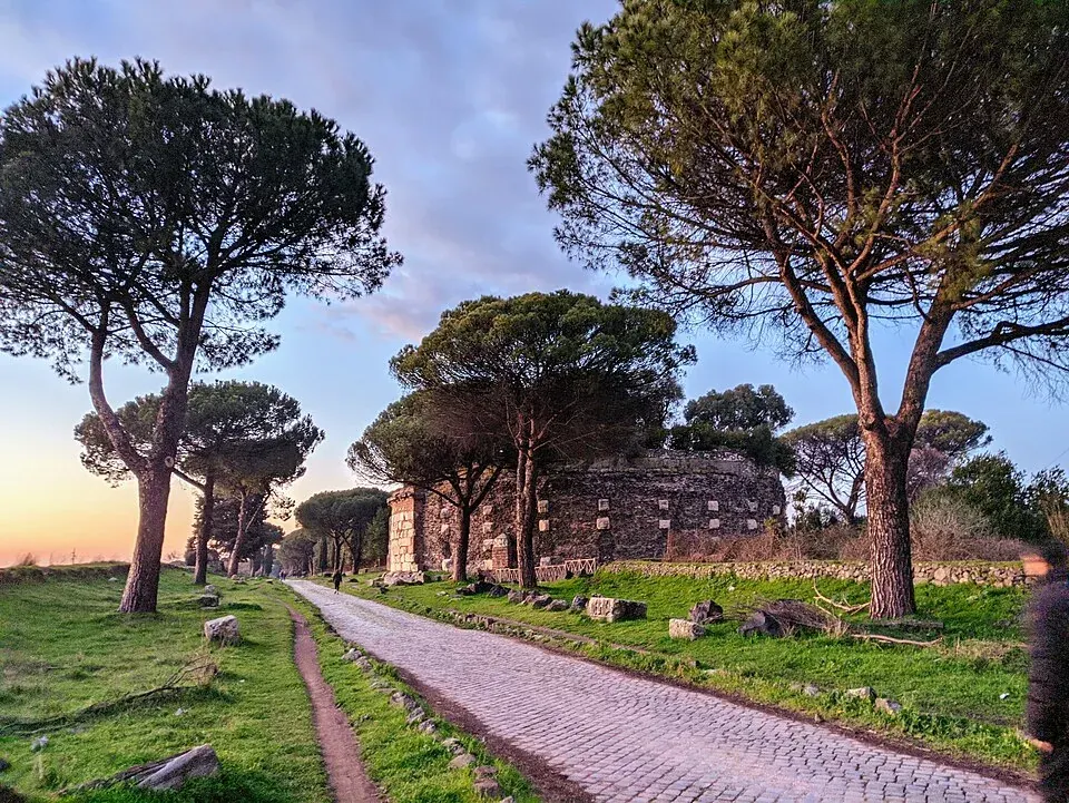 Antikes Pflaster der Via Appia