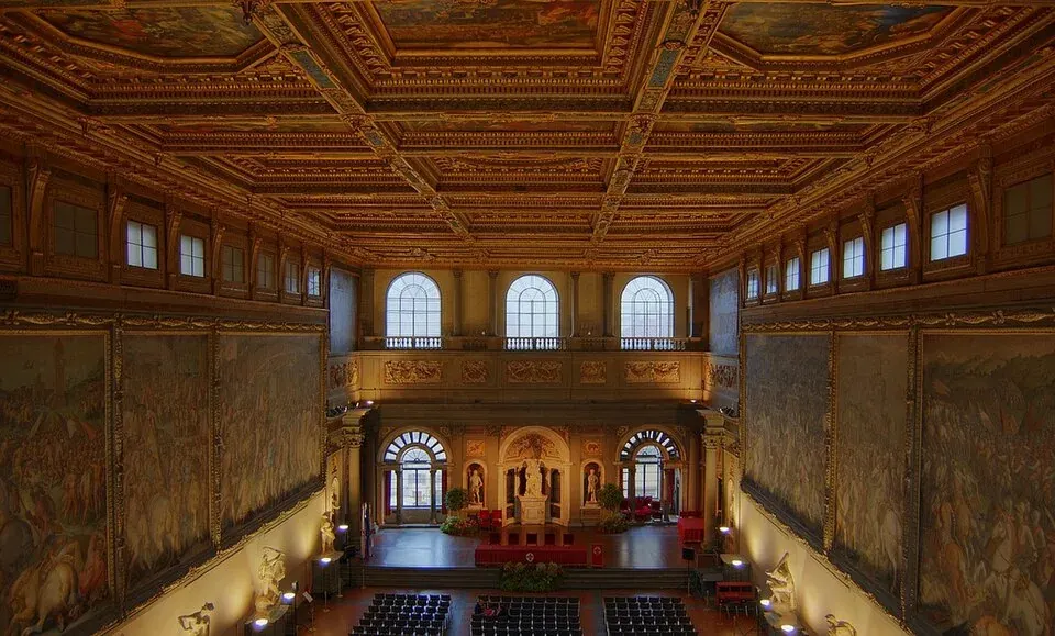Der Salone dei Cinquecento im Palazzo Vecchio
