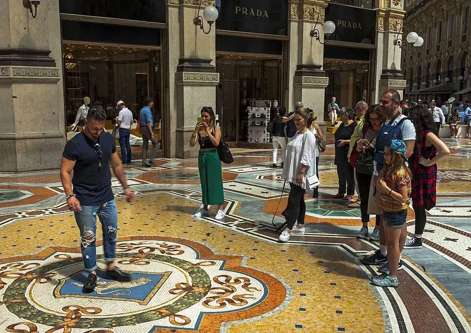Das Stiermosaik in der Galleria Vittorio Emanuele II