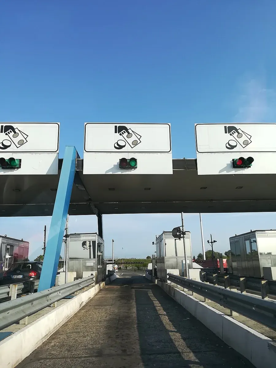Mautstation bei Melegnano in Italien